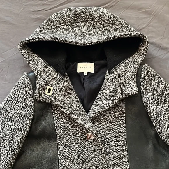 Sandro coat hoodie - Picture 2 of 7